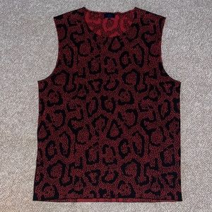 Lanvin Leopard Printed sleeveless Vest / Authentic / Like New